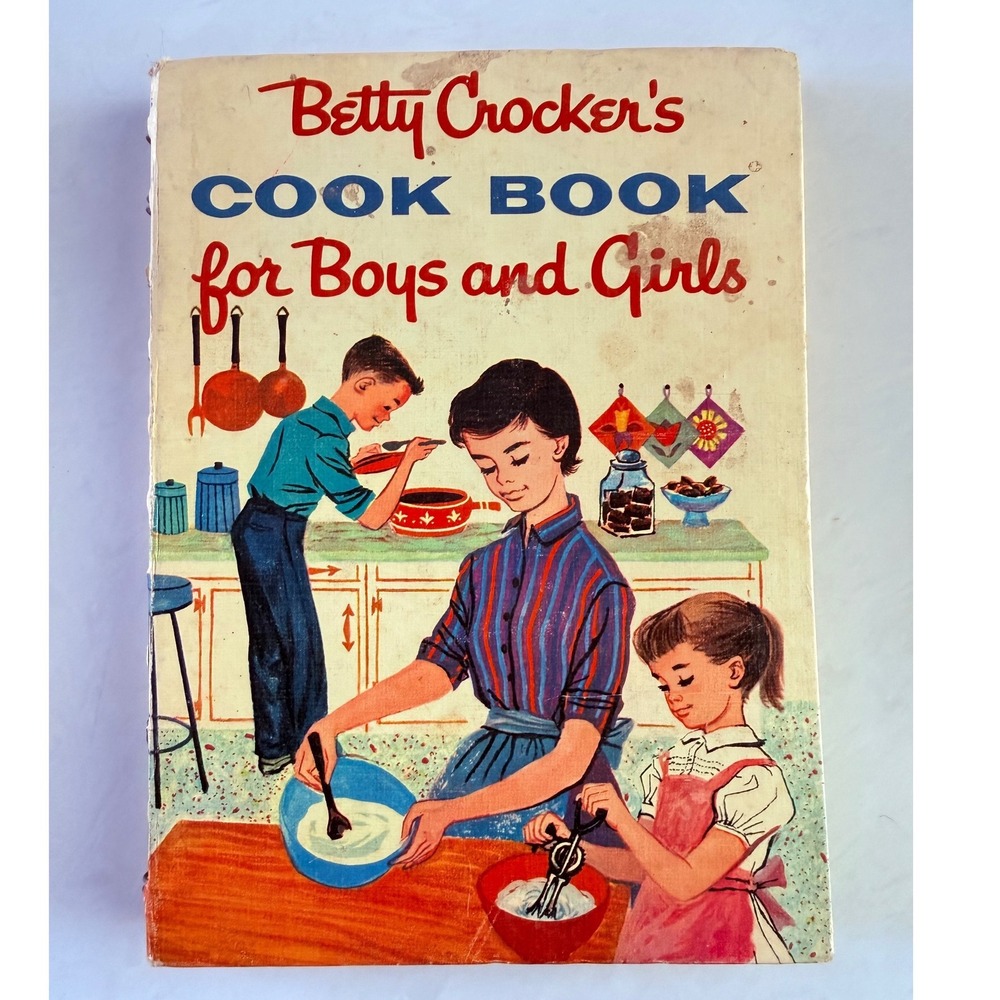 Vintage 50s Betty Crockers Cookbook for Boys and Girls Mid Century Illistrated